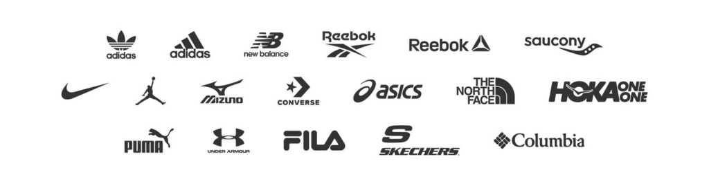 ロゴマーク
ニューバランス(New Balance)
ナイキ(NIKE )
アディダス(adidas)
バンズ(VANS)
コンバース(CONVERSE )
リーボック(Reebok)
プーマ(PUMA)
ラコステ(LACOSTE)
プレミアータ ホワイト(PREMIATA White)
リーガル(REGAL )