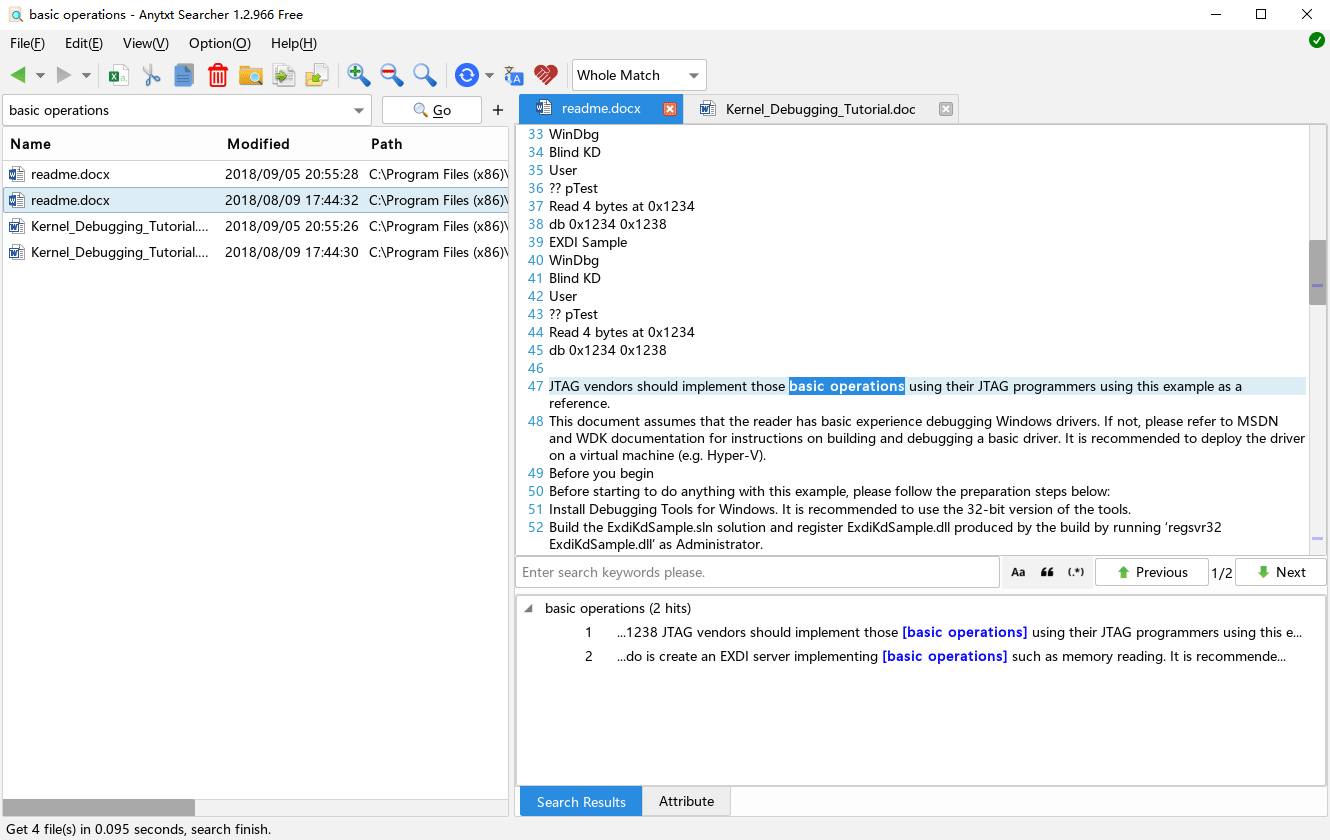 free desktop full-text search