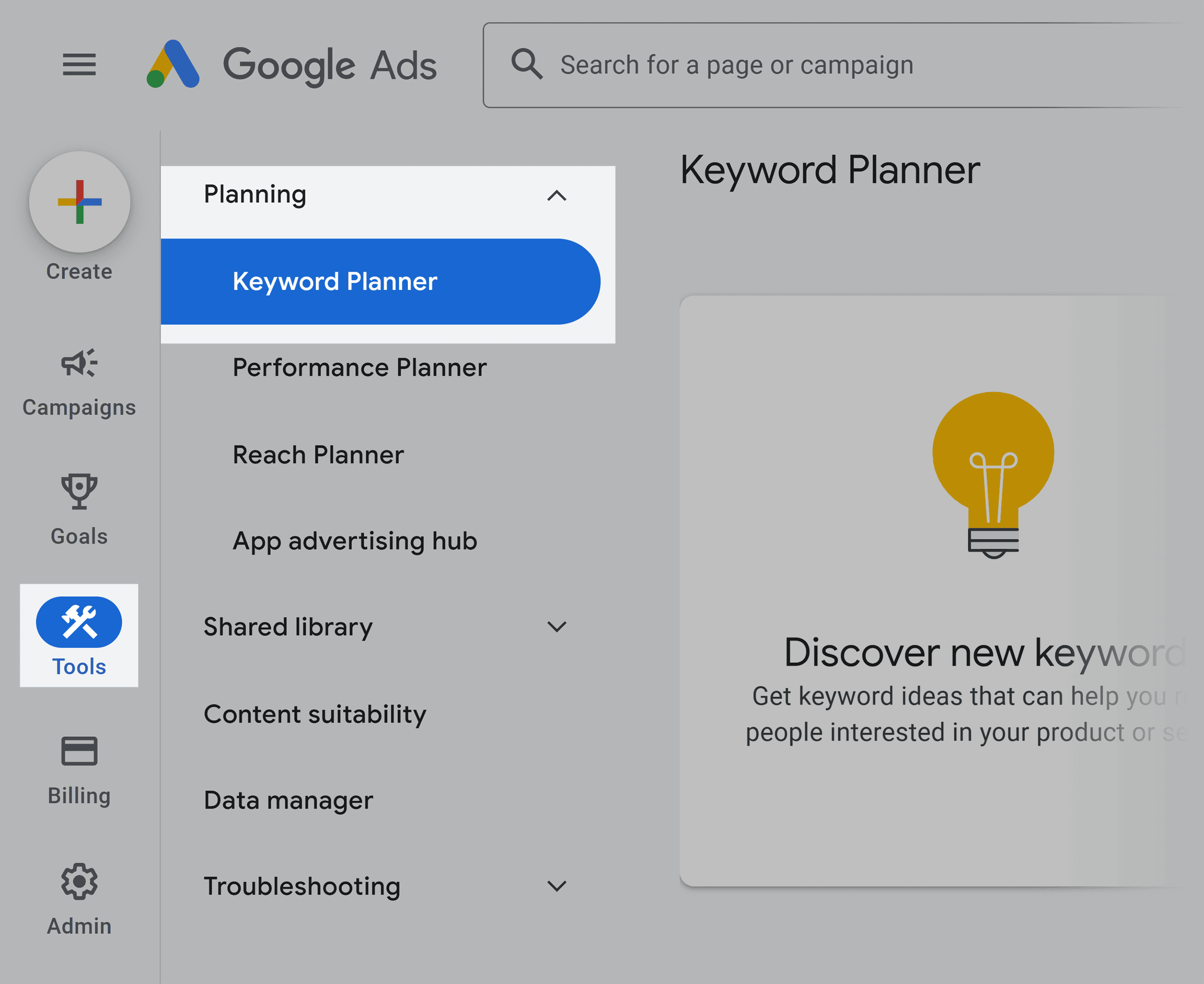 Google Ads – Tools – Keyword Planner Google Ads – Tools – Keyword Planner