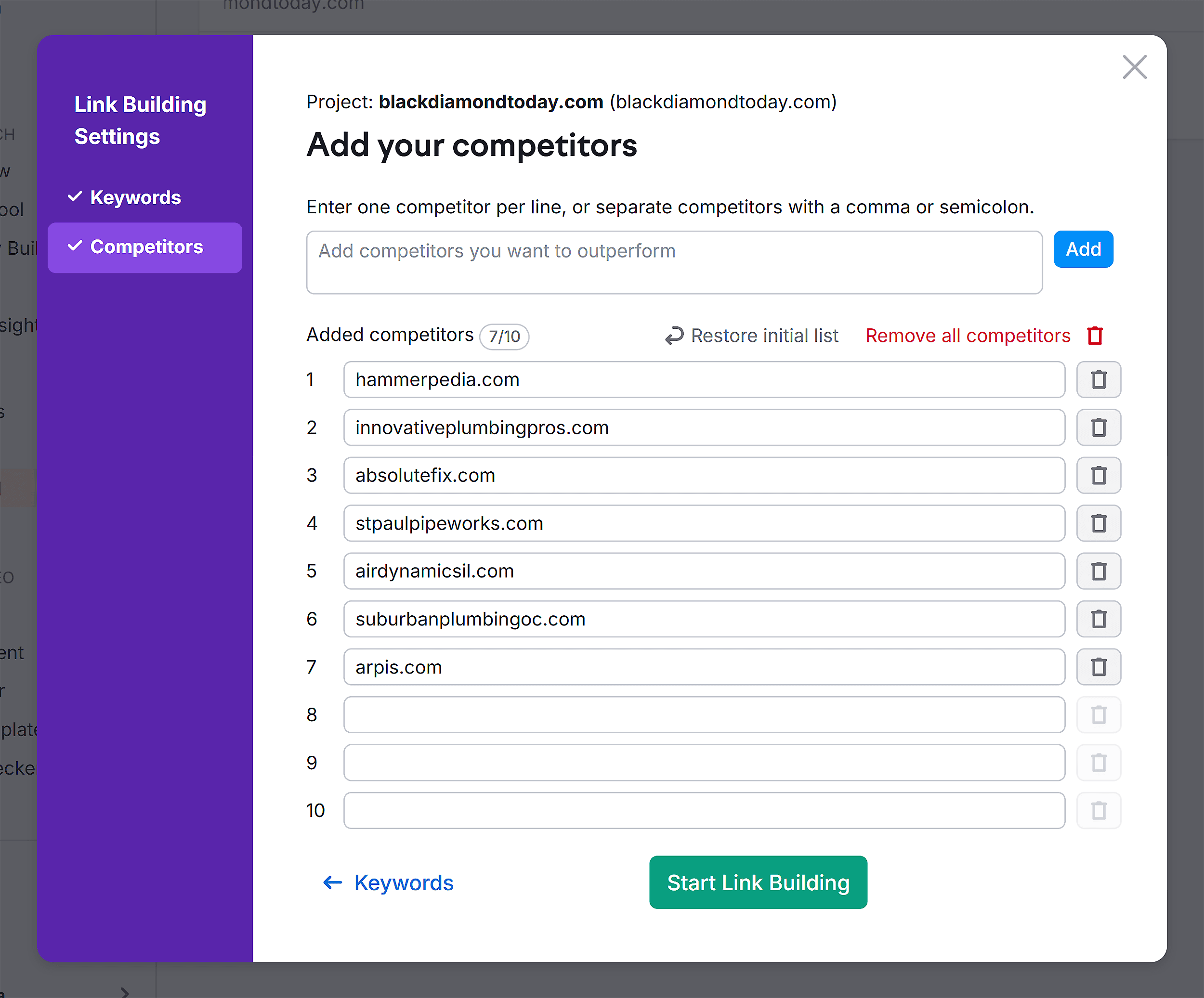 Link Building – Black Diamond Today – Competitors Link Building – Black Diamond Today – Competitors
