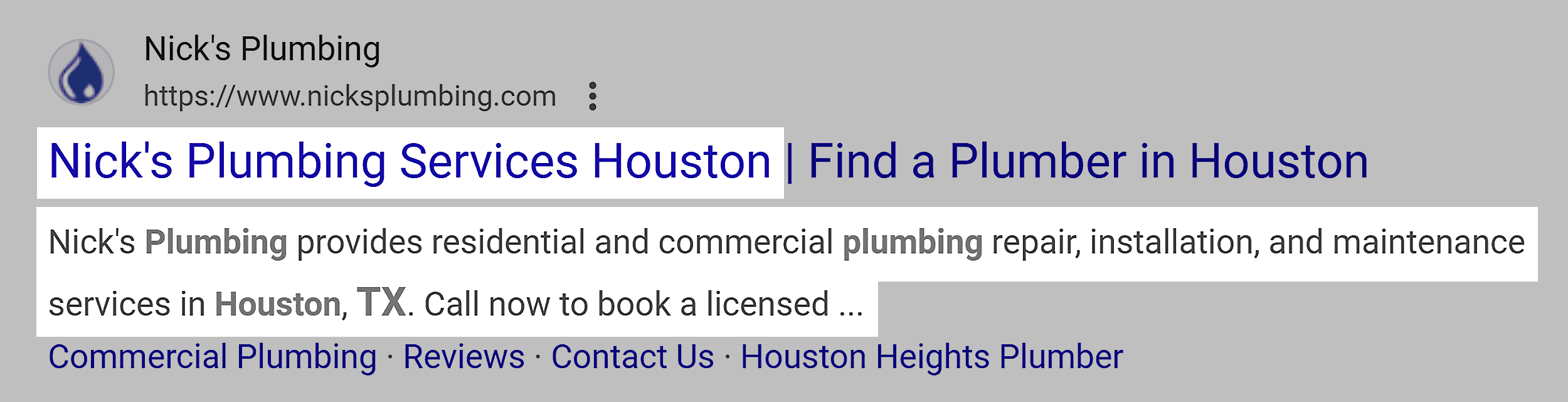 Nick’s- Plumbing – Title tag & meta description Nick's- Plumbing – Title tag & meta description