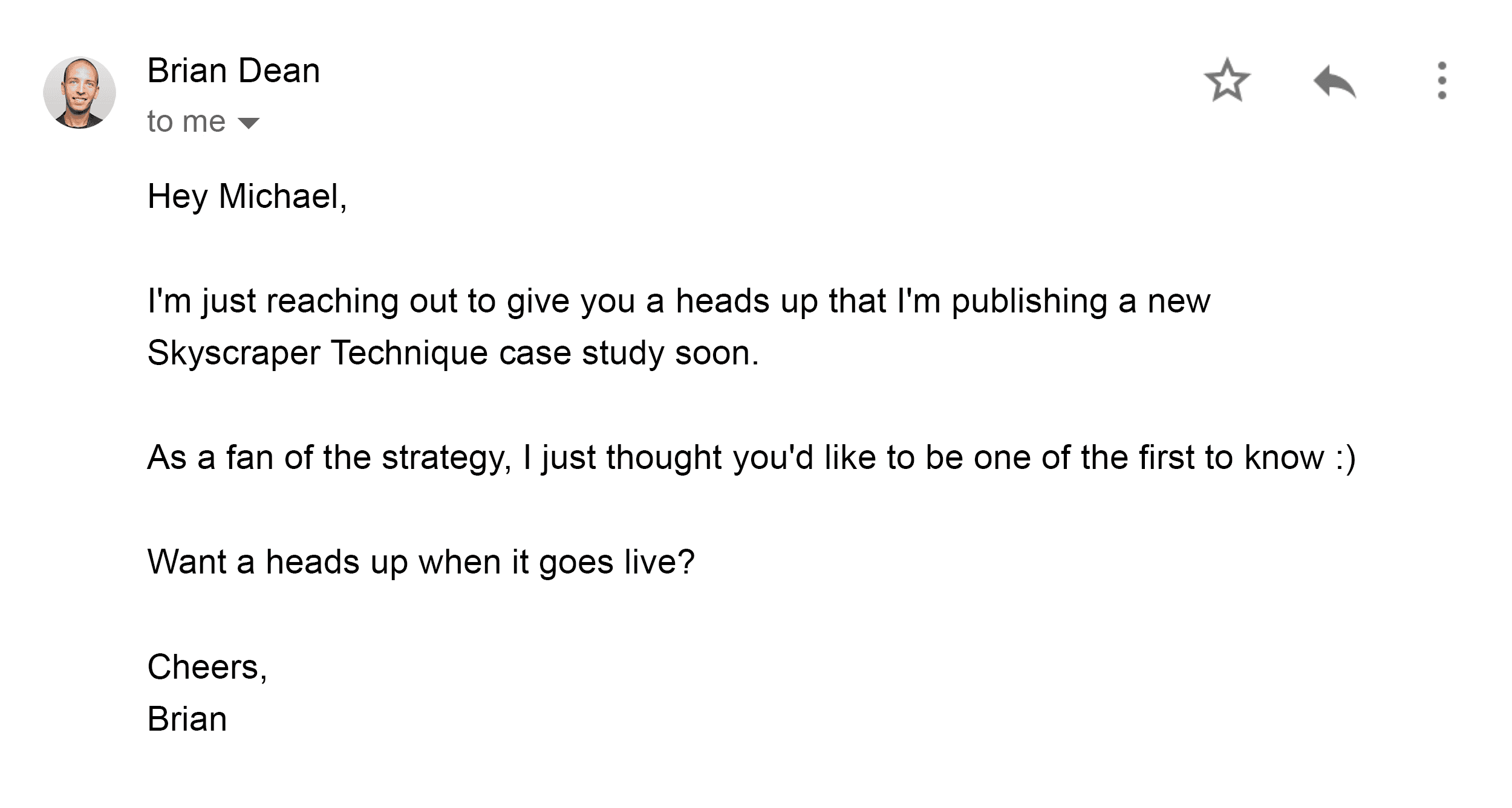 Brian – Skyscraper Technique – Outreach Email Brian – Skyscraper Technique – Outreach Email