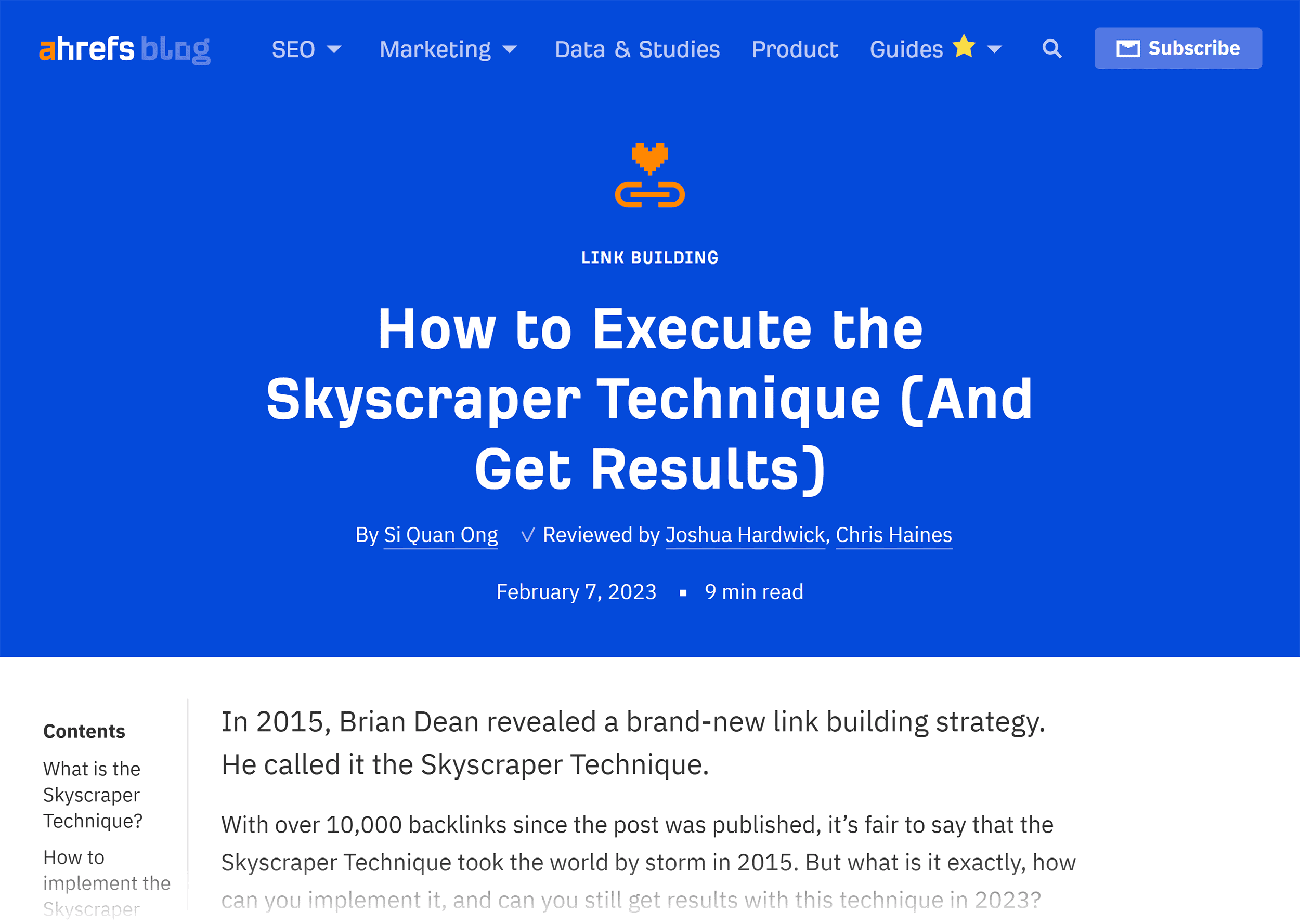 Ahrefs Blog – Skyscraper Technique Ahrefs Blog – Skyscraper Technique
