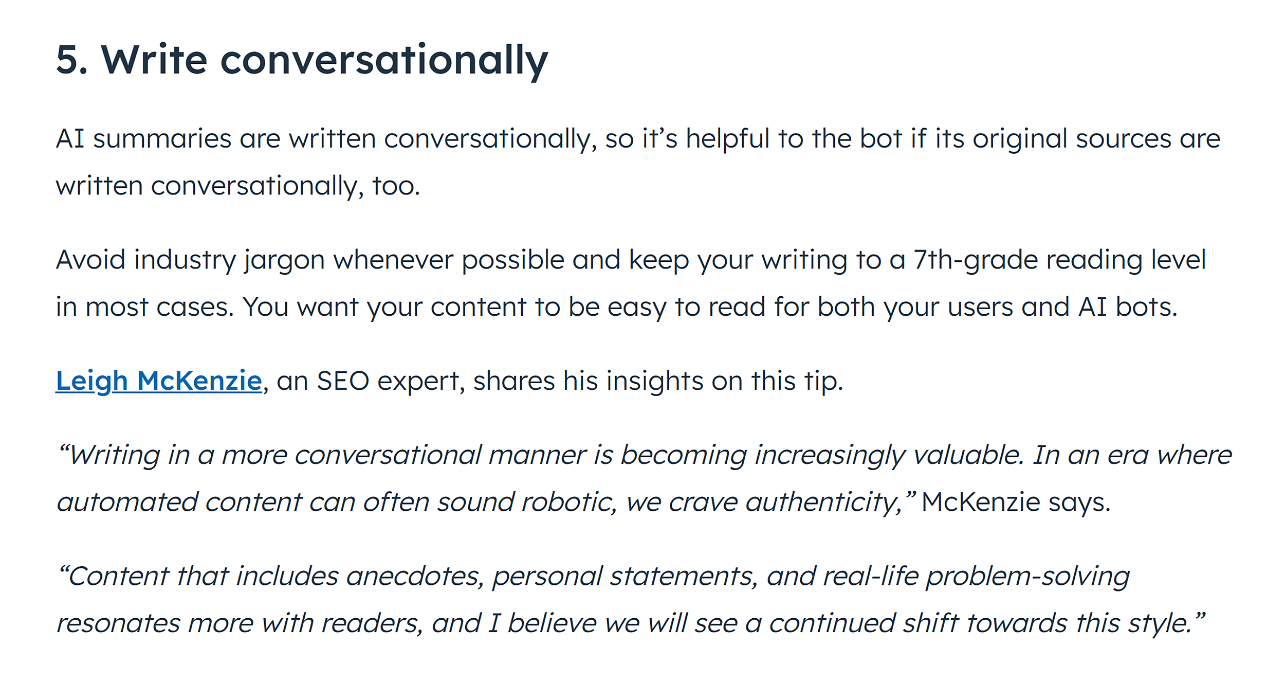HubSpot – How to write for AI search HubSpot – How to write for AI search