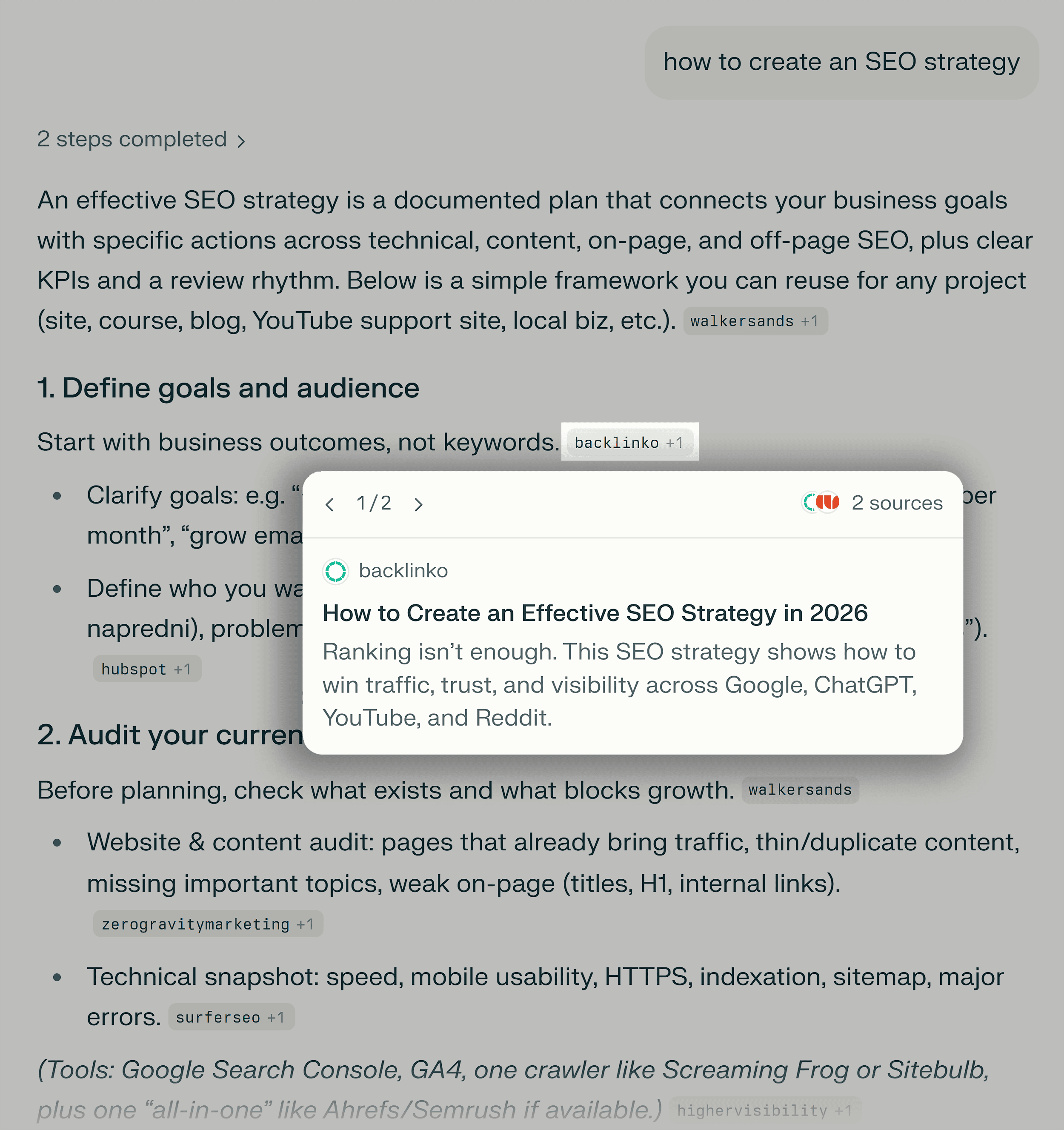 Perplexity – How to create an SEO strategy Perplexity – How to create an SEO strategy