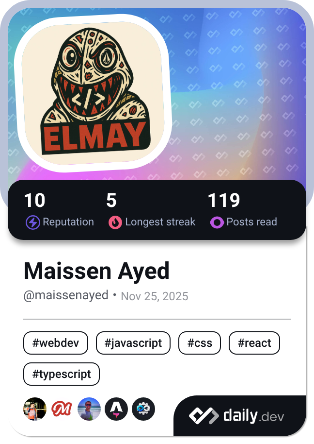 Maissen Ayed's Dev Card