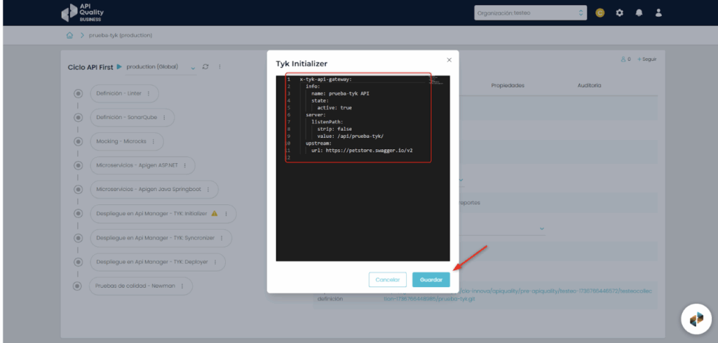 apiops life of cycle with tyk api management