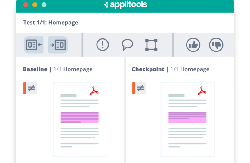 Test PDFs to compare versions