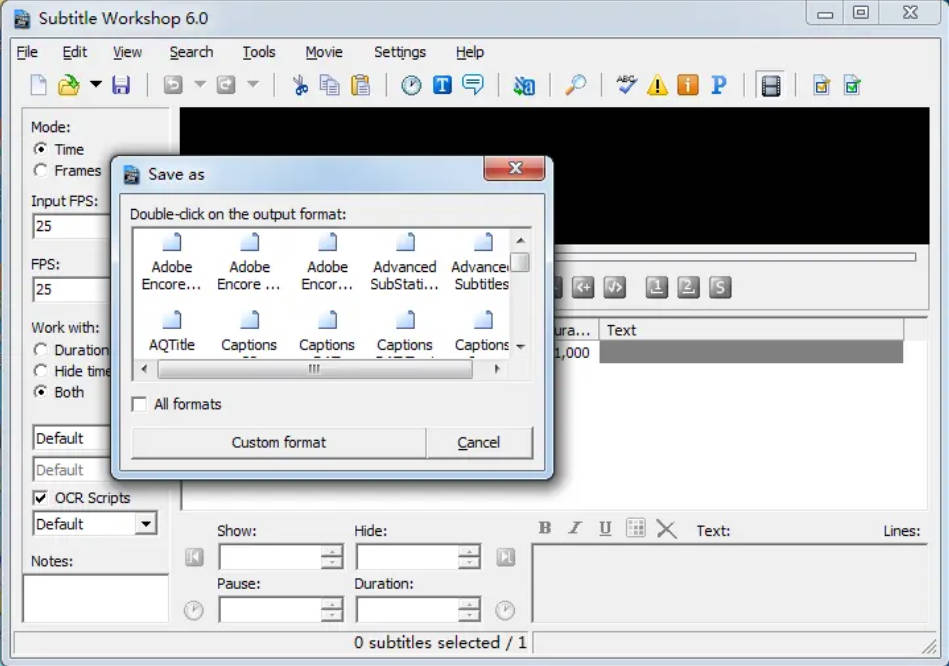 Subtitle Workshop Classic 6.3.2 - Free Download