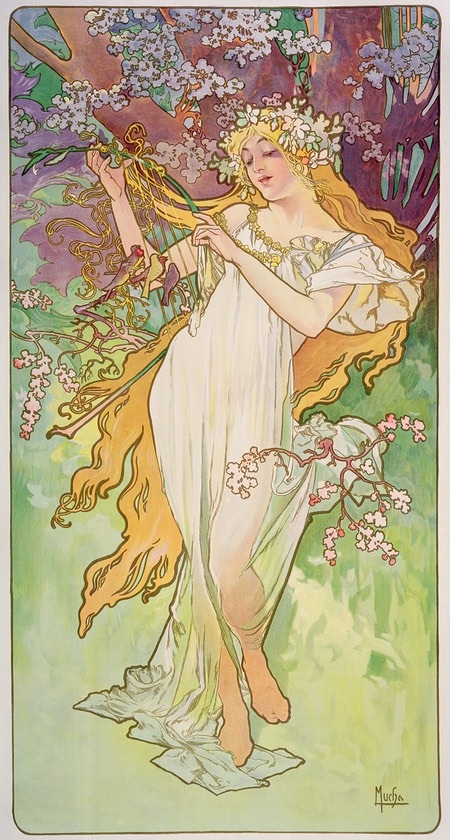Alphonse Mucha's The Seasons: Spring