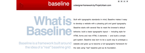 Home page for baseline framework website