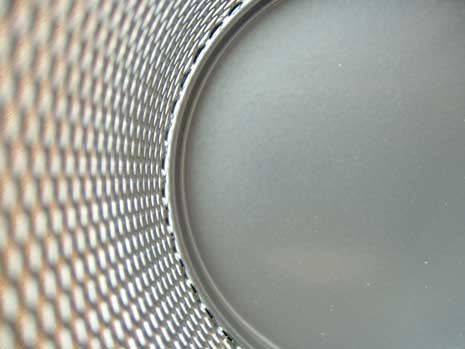 Closeup of gridwork in a pen holder