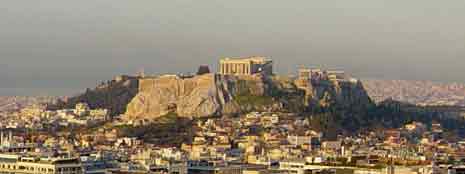 The Acropolis of Athens as seen from Mount Lycabettus