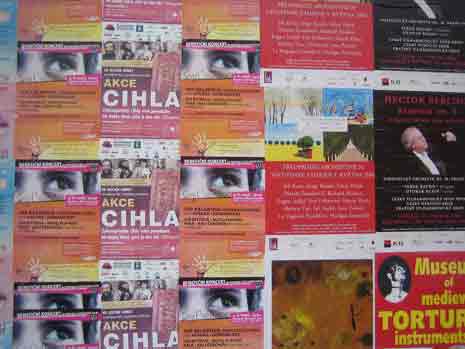 Street advertising in Prague