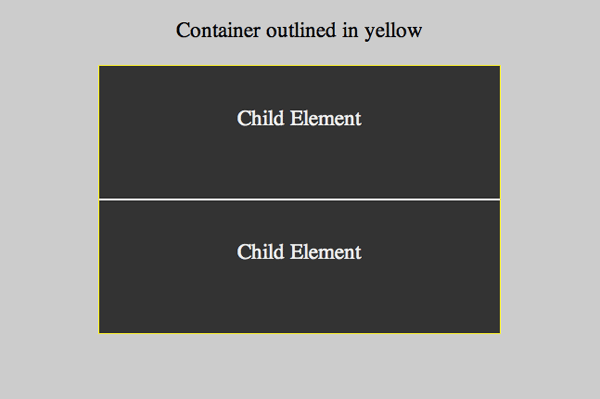2 child elements centered vertically through positioning and stretching