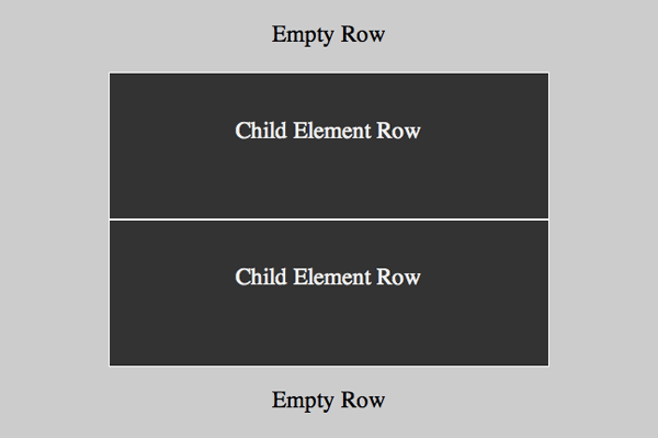 2 child elements centered using css tables