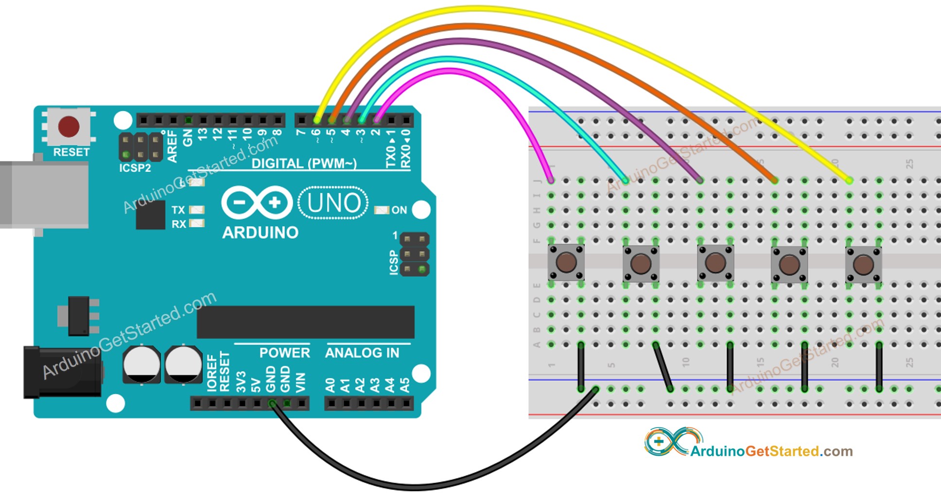Arduino Button Library Wiring Diagram