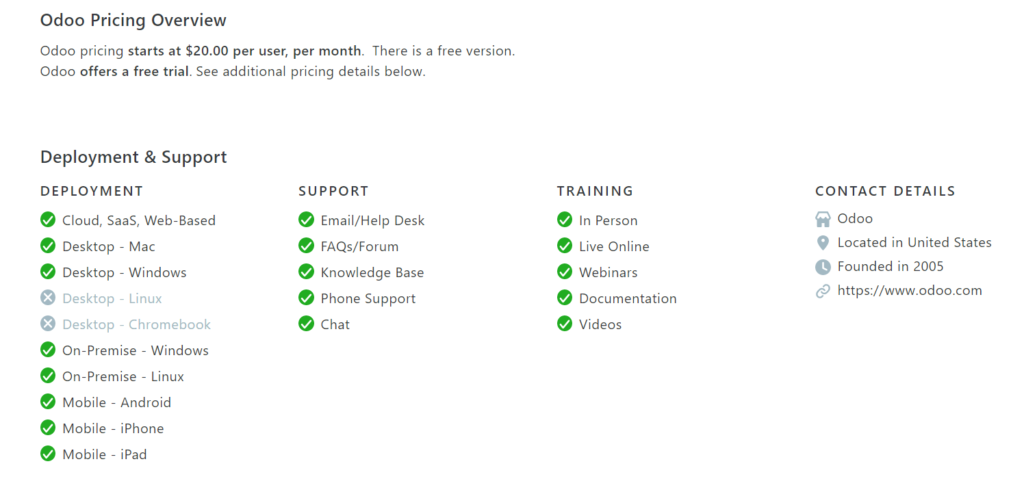 Odoo - open source eCommerce