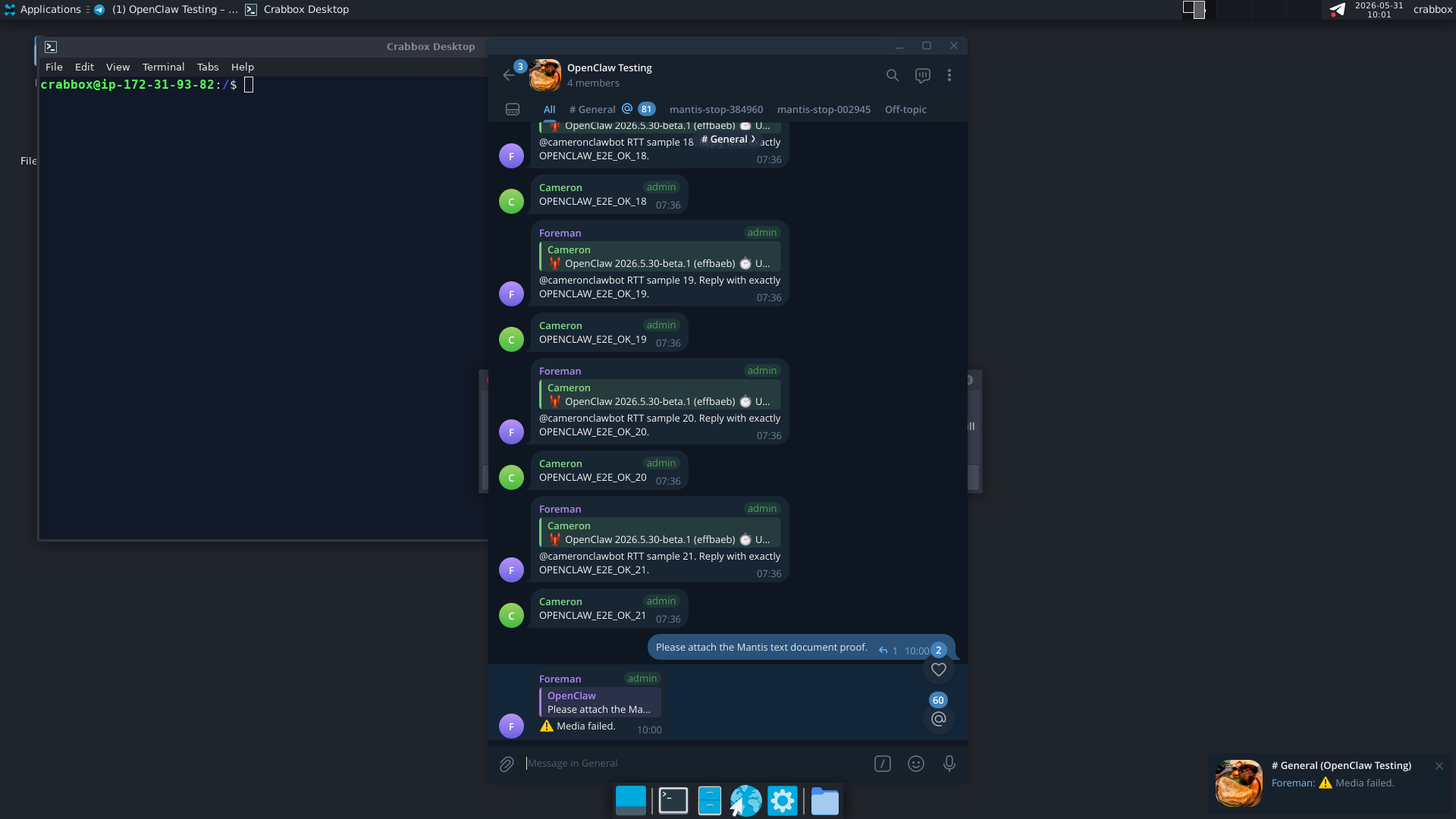 Baseline native Telegram Desktop screenshot