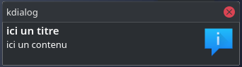 Notification avec kdialog