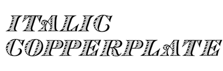 Italic Copperplate Italic Copperplate
