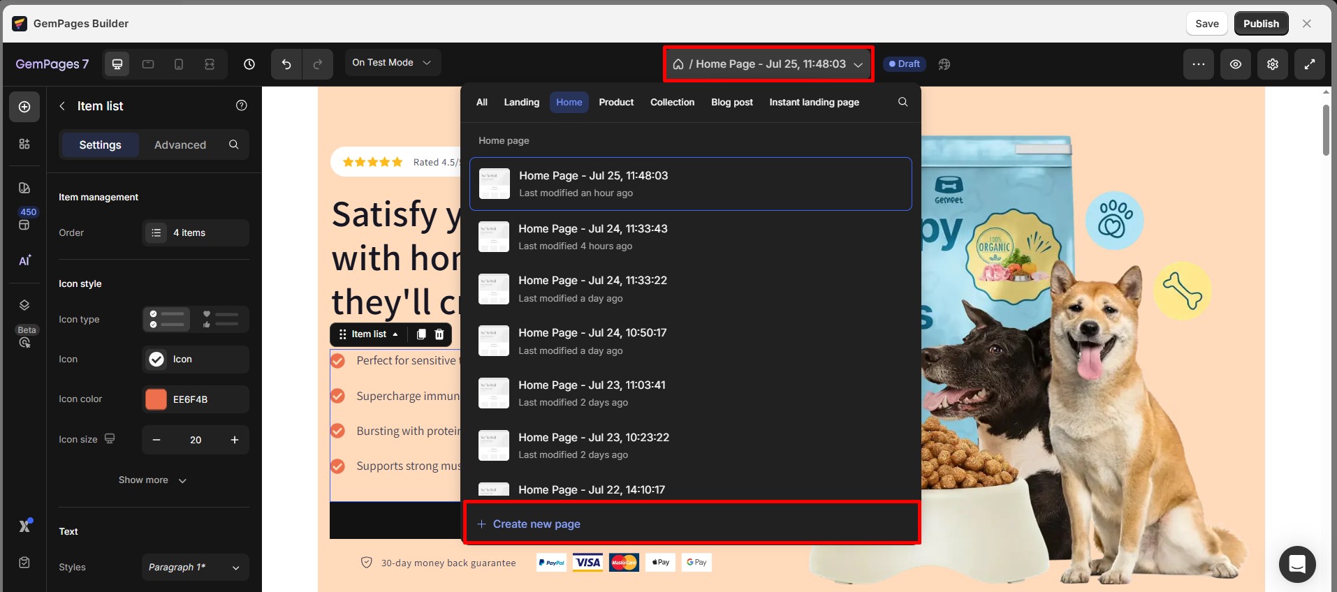 create-new-page-gempages-editor