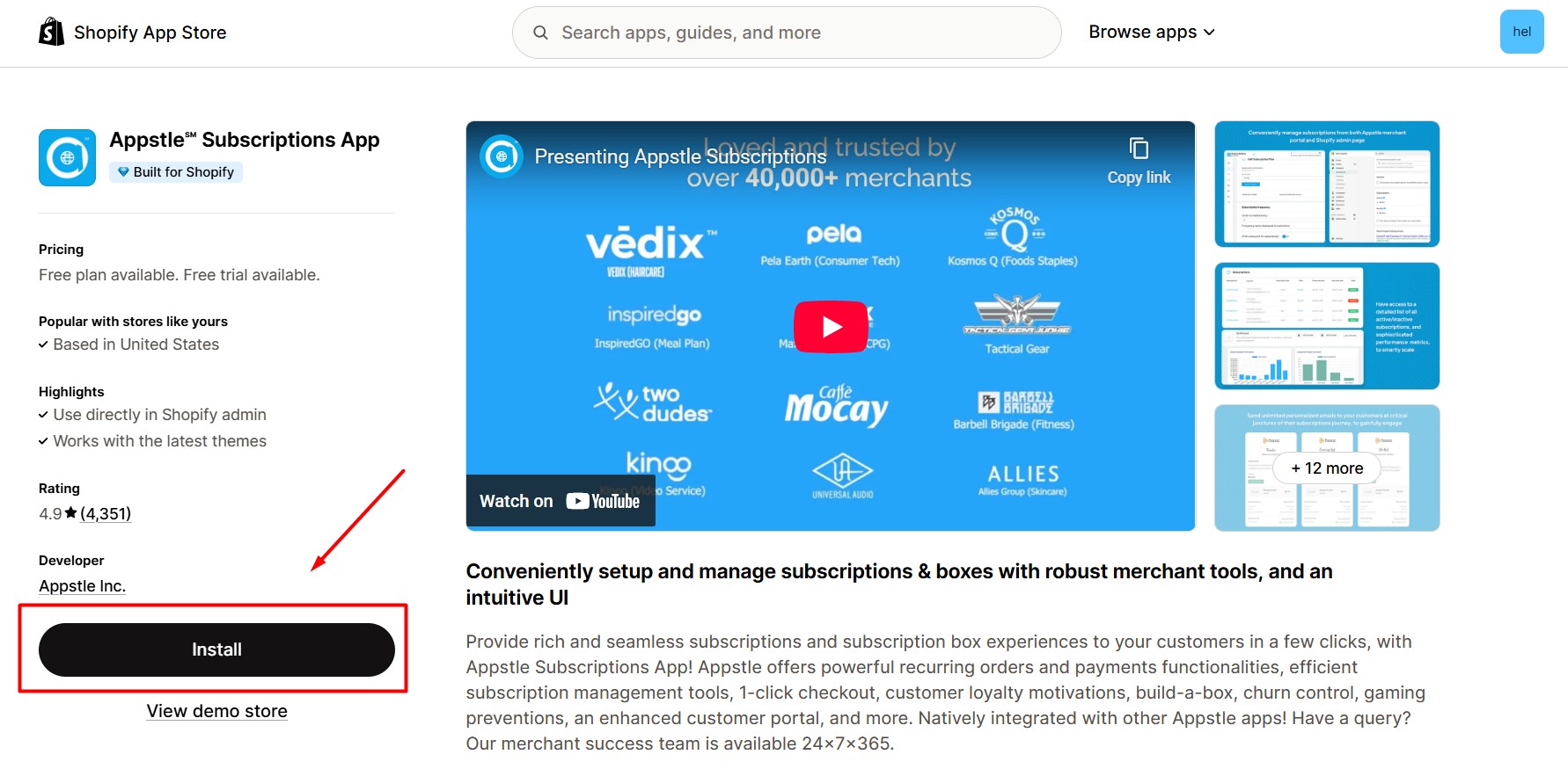 appstle-subscriptions-install
