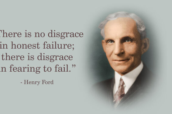 Portrait Of Henry Ford With Quote