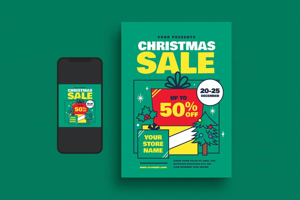 圣诞大特卖活动传单集