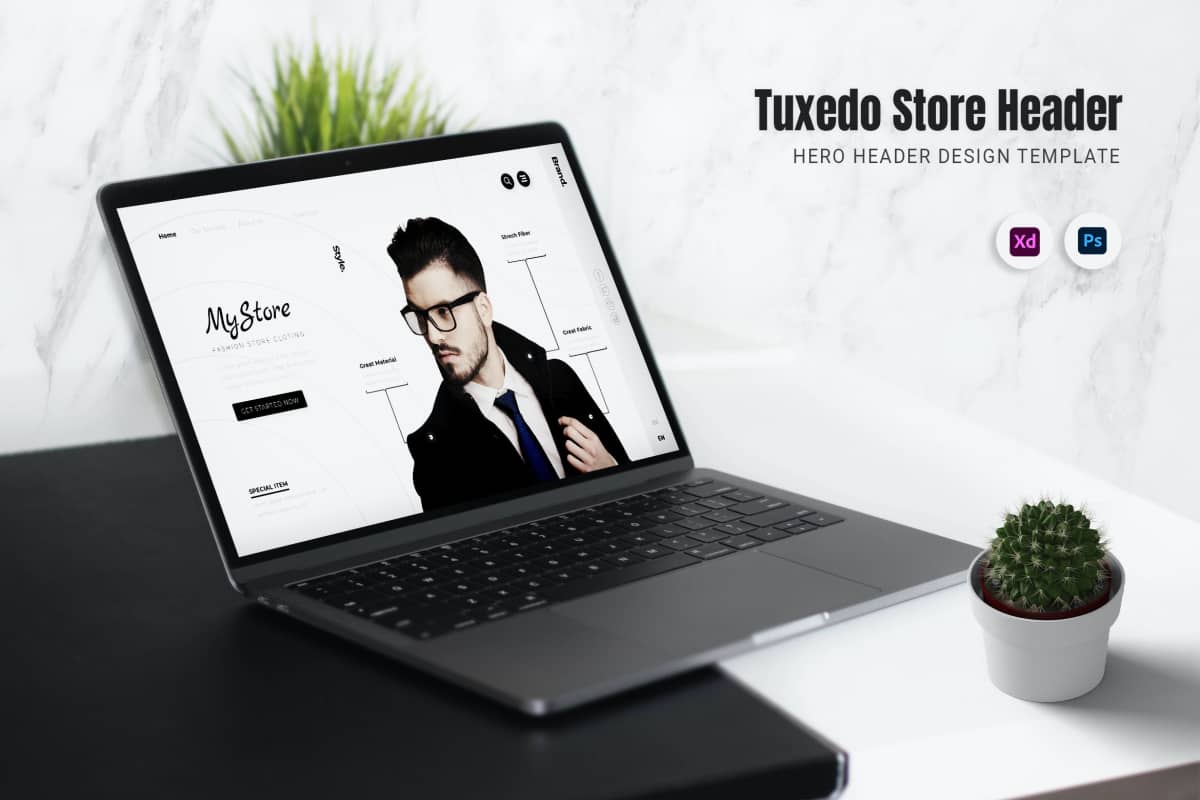 Tuxedo Store Hero Header