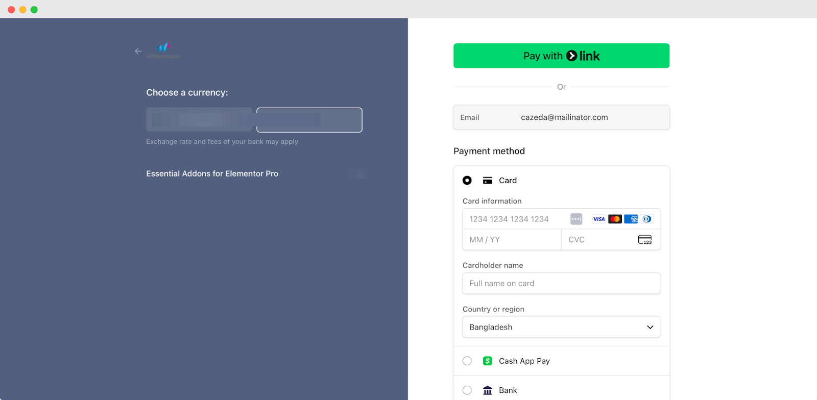 using a payment method using a payment method