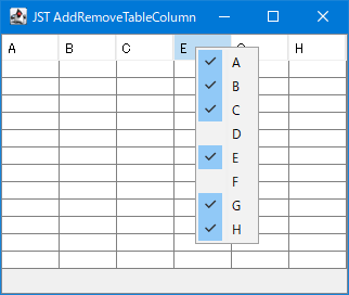 Swing/AddRemoveTableColumn screenshot