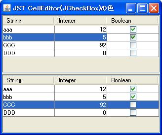 Swing/BooleanCellEditor screenshot