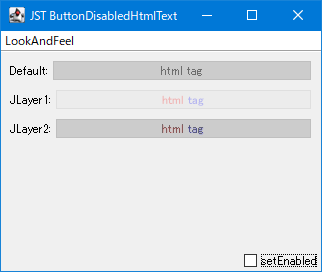 Swing/ButtonDisabledHtmlText screenshot