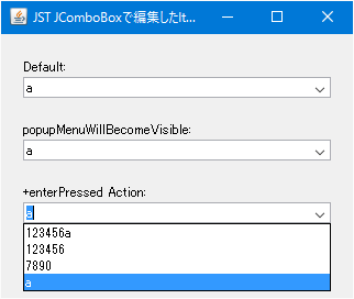 Swing/ComboBoxDropdownSelection screenshot