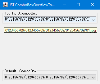Swing/ComboBoxOverflowToolTips screenshot