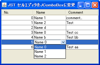 Swing/ComboCellEditor screenshot