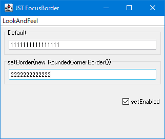 Swing/FocusBorder screenshot