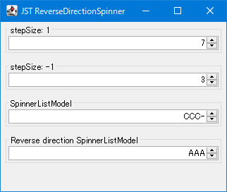 Swing/ReverseDirectionSpinner screenshot