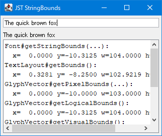 Swing/StringBounds screenshot