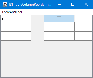 Swing/TableColumnReorderingIcon screenshot