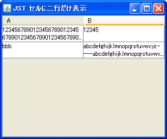 Swing/TwoRowsCellRenderer screenshot