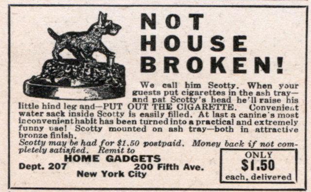 Scotty Ashtray - February 1935 (Photo: Modern Mechanix)