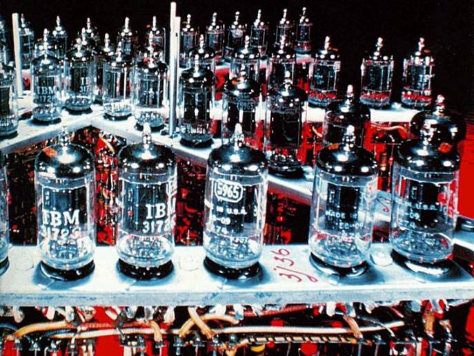 Glistening Array Of Vacuum Tubes