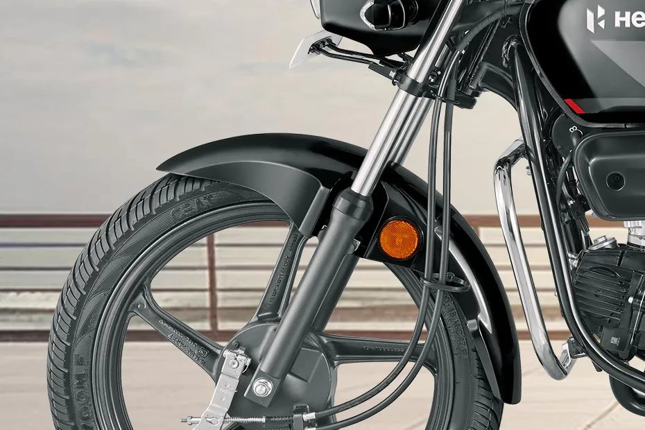 Hero Splendor Plus XTEC Front Mudguard And Suspension View Hero Splendor Plus XTEC Front Mudguard And Suspension View