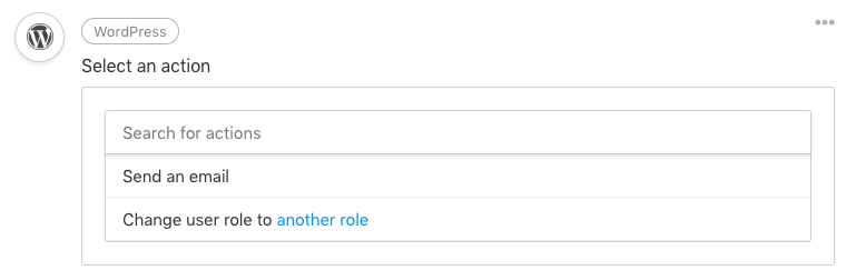 Choose a Recipe Action