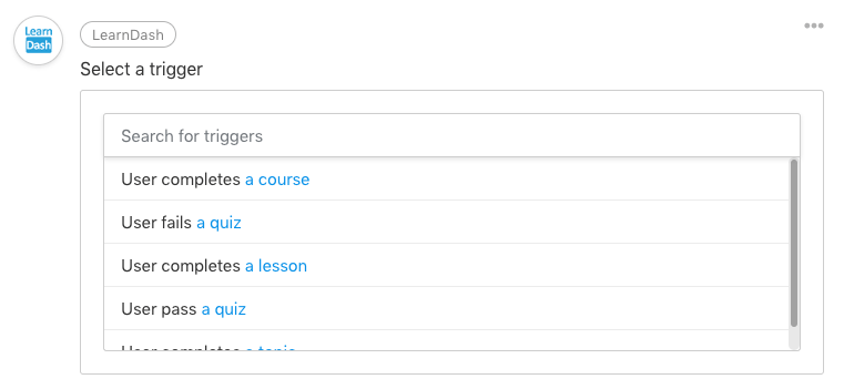 Choose a WordPress Recipe Trigger