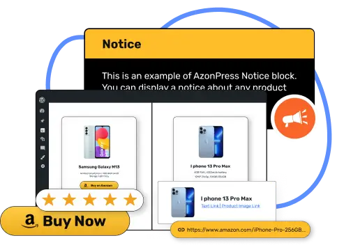 AzonPress notice and widgets