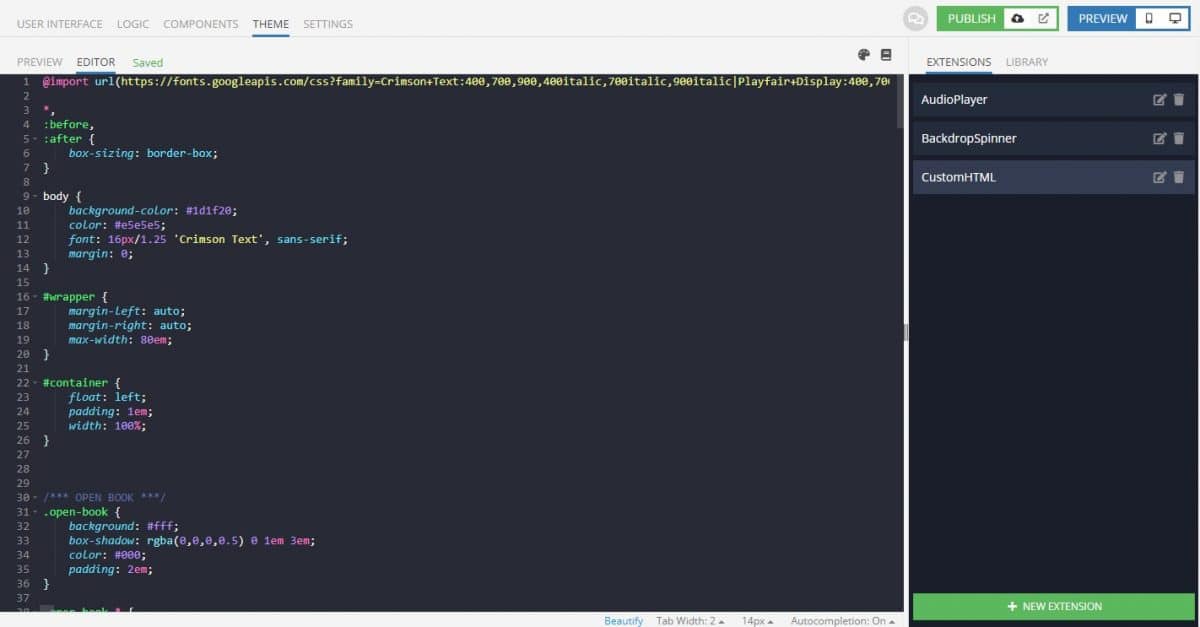 Custom HTML CSS Extension