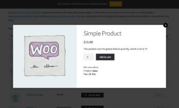 WooCommerce Default Quantity quick view